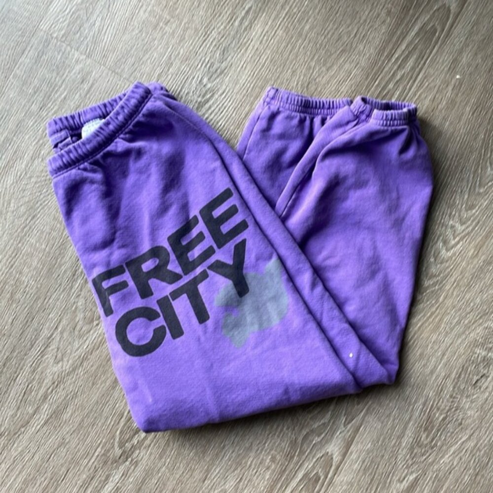 FREE CITY freecity Sweatpants, Purple w/ Gray Dove, XS